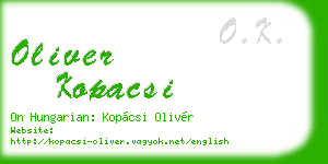 oliver kopacsi business card